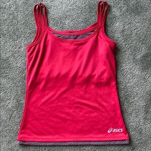 Asics Pink Fitted Tank Sports Bra- S